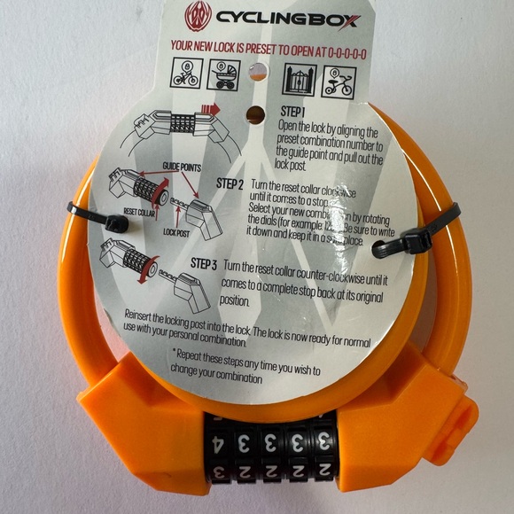 Cycling Box Code Cable Lock NWT - Picture 2 of 2